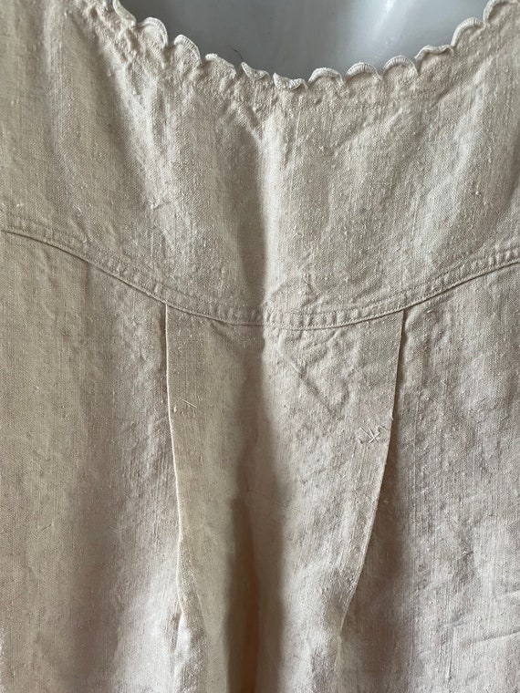 Antique French Linen Hand Made Nightgown Desss - image 8