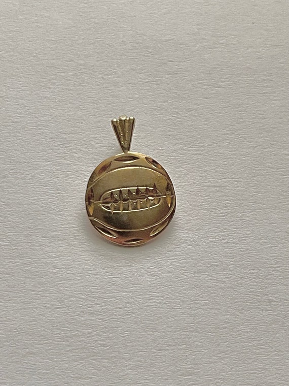 Vintage 14k Gold over Sterling Basketball Pendant