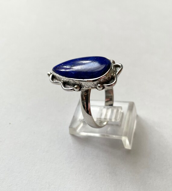 Vintage Sterling Silver Native American Lapis Laz… - image 5