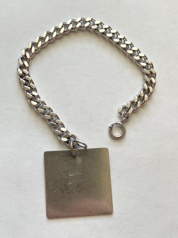 Vintage FORSTNER Sterling Silver Curb Link Bracel… - image 1