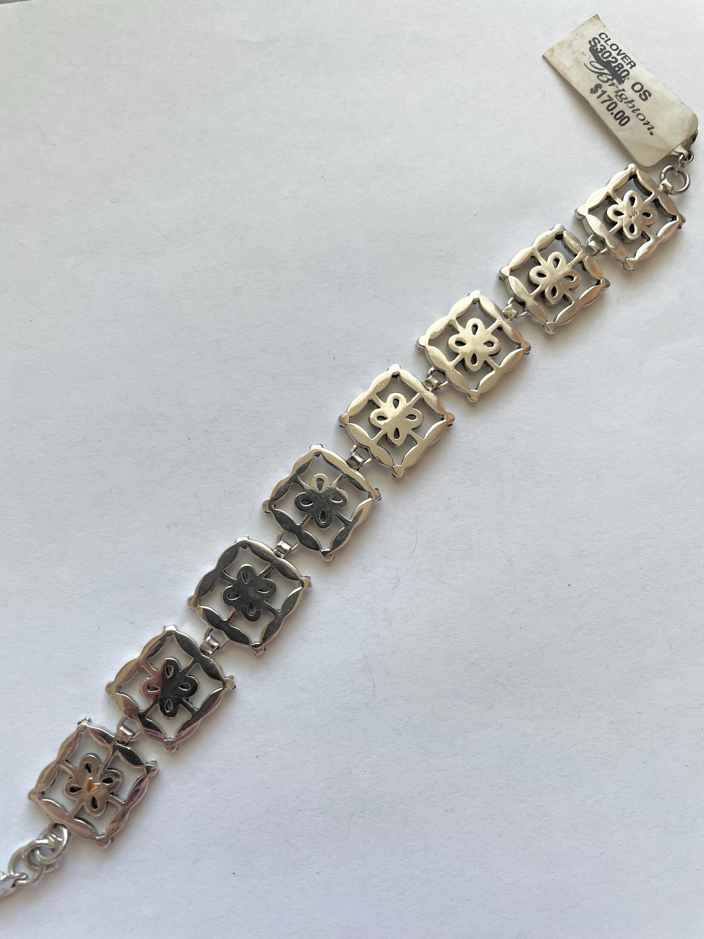 Brighton Sterling Silver Floral Link Bracelet UNUSED - Etsy