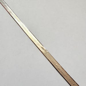 Vintage Sterling Silver Herringbone Chain Bracelet 7” 5mm