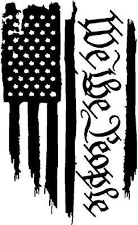 We The People Flag Decal