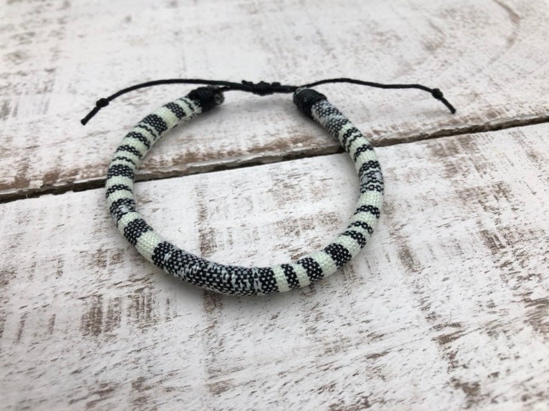 Men/'s Cord Bracelet Surfer Bracelet Cotton Rope Bracelet Beach White And Black Bracelet Colourful Bracelet Summer Jewellery Gift For Men