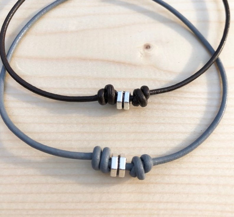 Men/'s Ankle Bracelet Leather Anklet Silver Plated Bead Anklet Knots Anklet Men/'s Body Leather Jewellery