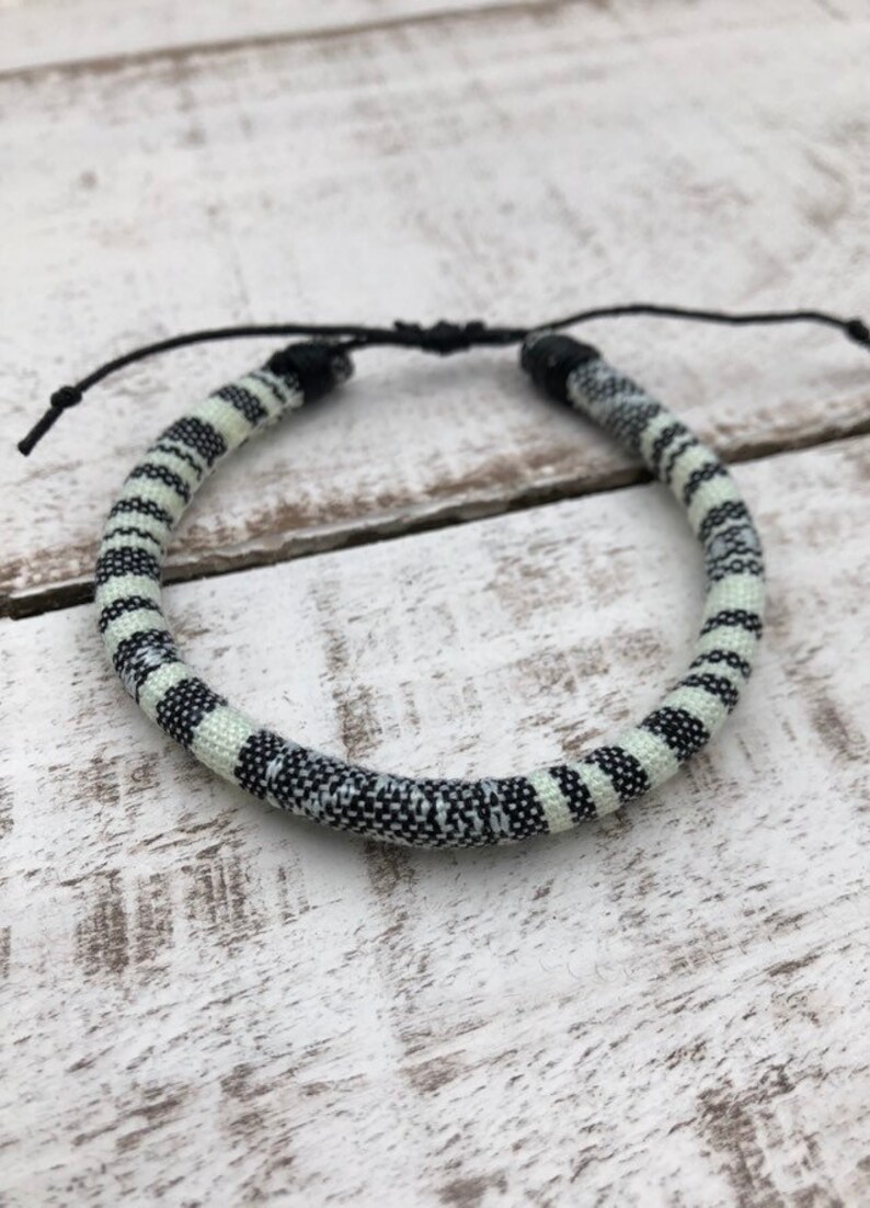 Men/'s Cord Bracelet Surfer Bracelet Cotton Rope Bracelet Beach White And Black Bracelet Colourful Bracelet Summer Jewellery Gift For Men