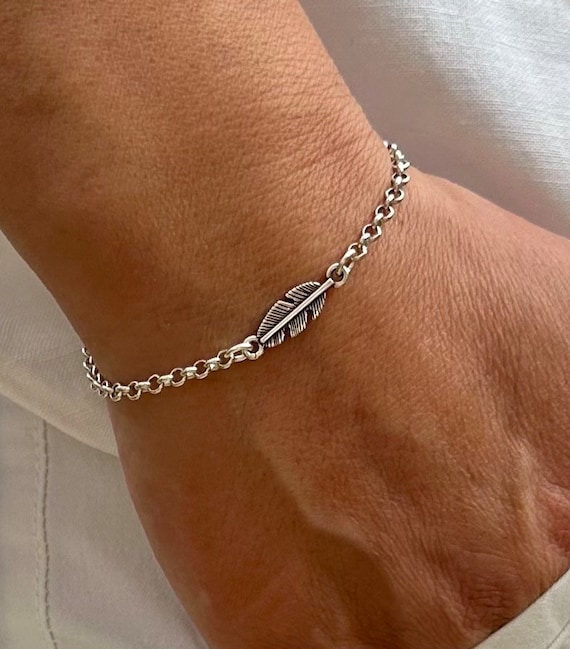 【M.cohen】feather silver bracelet ［おまけ付］ M. COHEN BY MAOR Cuadro Toggle Sterling Silver Chain