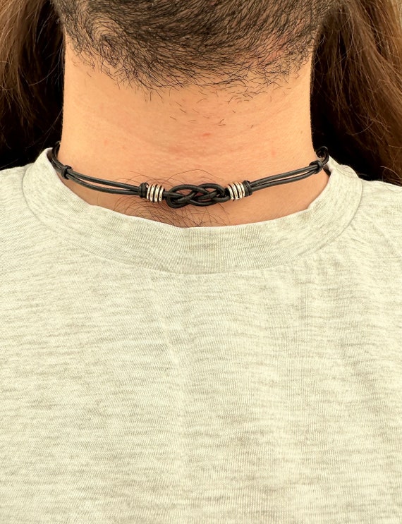 Paparazzi Brown and Tan Mens Black Knot Urban Necklace Unisex Paparazzi Brown and Tan Mens Black Knot Urban Necklace Unisex