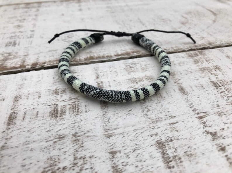 Men/'s Cord Bracelet Surfer Bracelet Cotton Rope Bracelet Beach White And Black Bracelet Colourful Bracelet Summer Jewellery Gift For Men