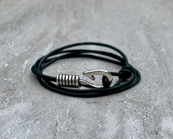 Unisex Leather Bracelet Women's Leather Bracelet Two Wrap