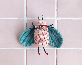 ENGLISH & FRANÇAIS: PDF crochet amigurumi pattern Hubertus the bug