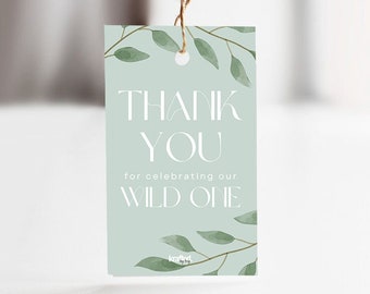 Wild One-bedankkaartjes – Safari-verjaardagsfeestartikelen (doe-het-zelf bewerking, digitale download)