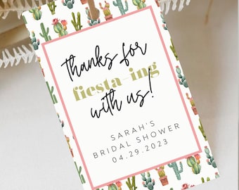 Cadeaukaartjes Cactus Fiesta Bridal Shower - DIY-sjabloon (digitale download)