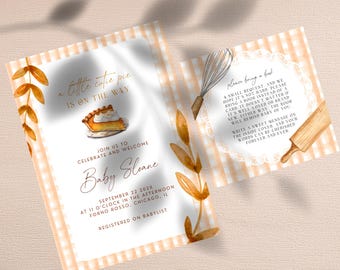 Uitnodiging babyshower herfsttaart – pompoenthema (sjabloondownload)