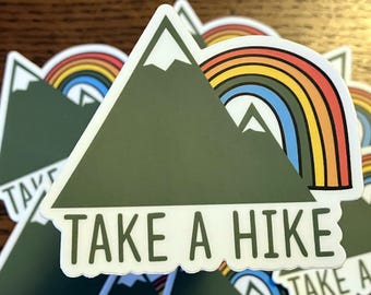 Rainbow Mountain Hiking Sticker Pack: Snarky Outdoor Decals