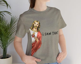 Witty Jesus Graphic Tee: Retro Religious Humor, Y2K Christian Fashion