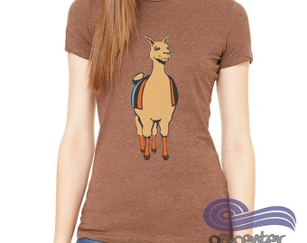 Llama Shirt, Funny Llama Shirt, Mens T Shirt, Unisex Tee, Tri Blend Tee, Handmade graphic tee, sizes xs-xxl, Gift Idea, Best Seller, Alpaca