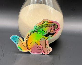 Funny TacoCat Vinyl Sticker: Waterproof Meme Gift