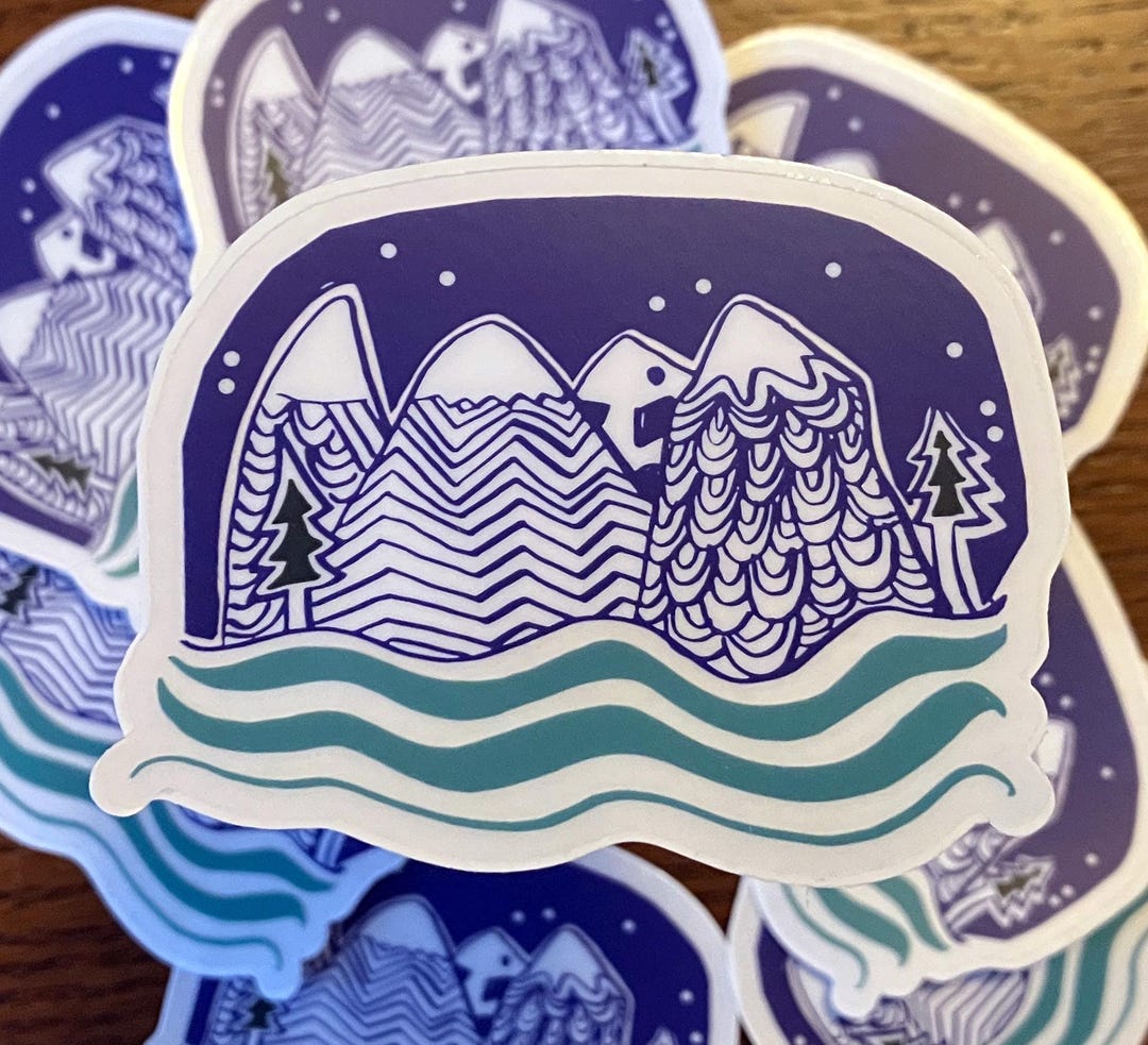 Mountain Adventure Holographic Sticker Pack: Colorado Hiking ...