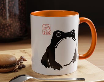 Funny Unimpressed Frog Ceramic Mug: Reptile Lover Gift