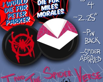 Into The Spiderverse - 2.25" button set