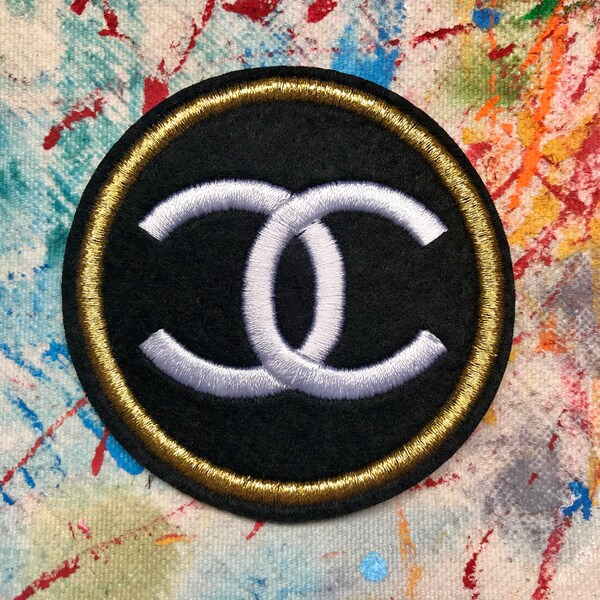 Embroidered Vintage Style CoCo Chanel Logo - Iron-On Or Sew-On - Patch