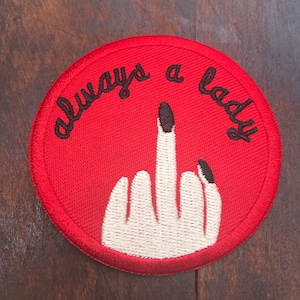 Embroidered + Lady + Woman Power + Badass +  Iron-On or Sew-On Patch
