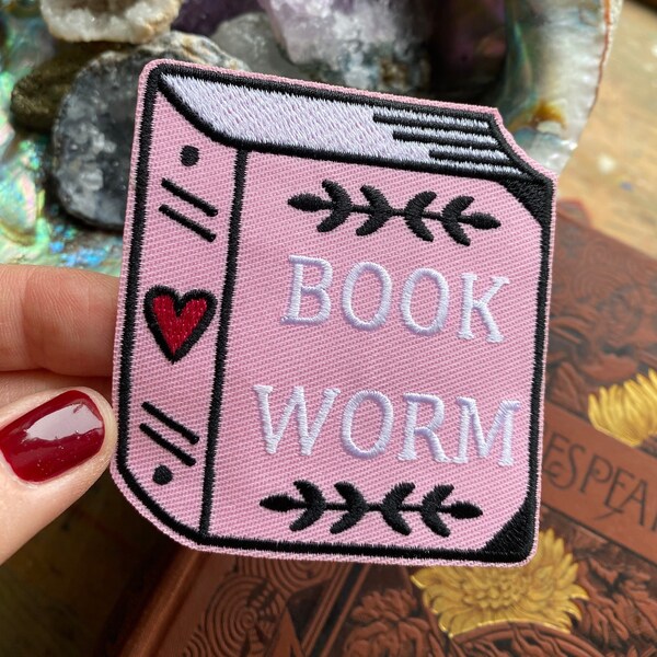 Embroidered Book + Love To Read + Iron-On Or Sew-On Patch