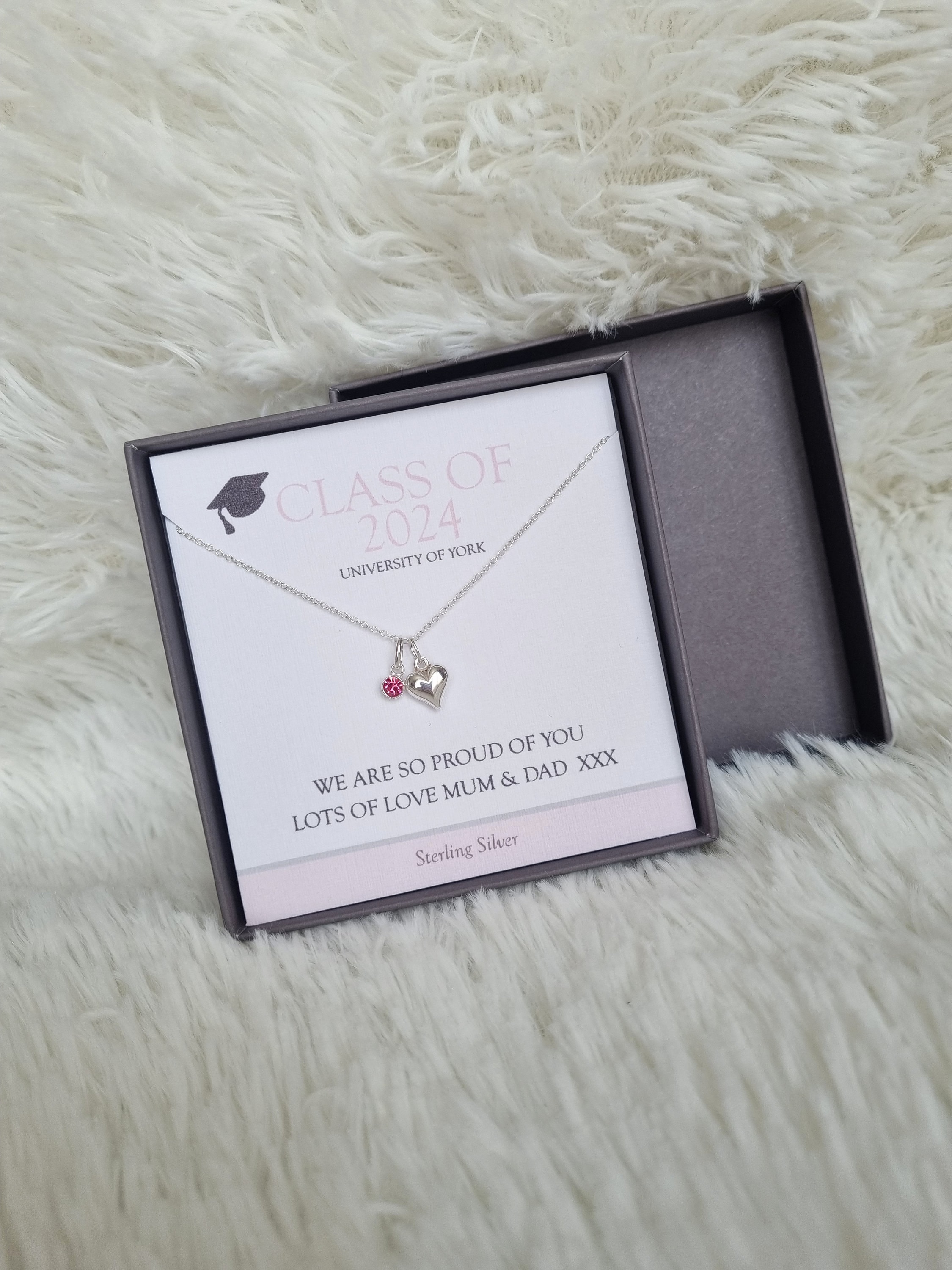 Regalo di laurea per lei, collana con cerchio in argento