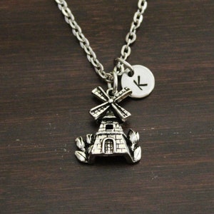 Windmill Necklace - Windmill Jewelry - Dutch Inspired Gift - Amsterdam Gift - Netherlands Gift - Holland Jewelry - Dutch Jewelry - I/B/H