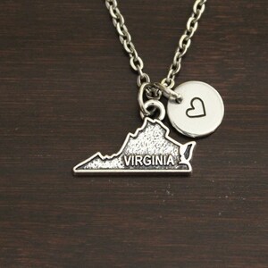 Virginia Necklace - VA Necklace - Virginia Jewelry - VA Jewelry - Virginia Lover-Virginia State-State Necklace-Home Necklace-US State-I/B/H