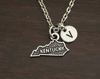 Kentucky Necklace - KY Necklace - Kentucky Jewelry - KY Jewelry - Kentucky Lover - Kentucky - State Necklace - Home Necklace-US State-I/B/H