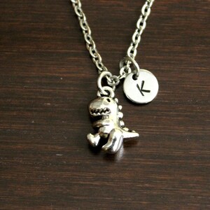 Dinosaur Necklace - Cute Dino Jewelry - Cute T-Rex - Tyrannosaurus Dinosaur Jewelry - Dinosaur Gift - Dinosaur Lover - Dinosaur Charm-I/B/H