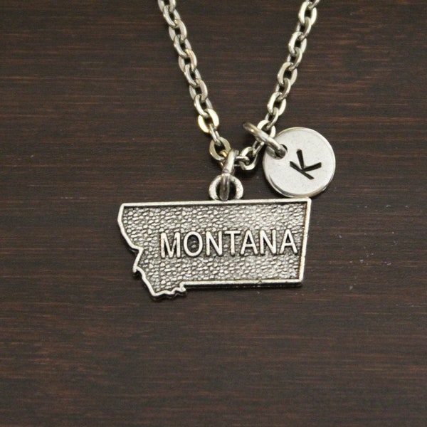 Montana Necklace - MT Necklace - Montana Jewelry - MT Jewelry - Montana Lover-Montana State-State Necklace-Home Necklace-US State-I/B/H