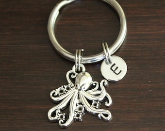 Octopus Key Ring/ Keychain / Zipper Pull - Octopus Gift - Octopus Lover - Octopus Keychain-Deep Sea Creature Gift-Aquarium Keychain - I/B/H
