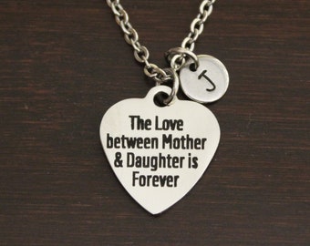The Love Between a Mother and Daughter is Forever Necklace - Mom Necklace - Mother Necklace - Mother Jewelry - Mom Jewelry - I/B/H