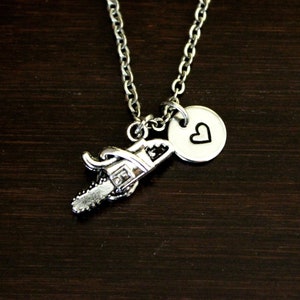 Chainsaw Jewelry -  Saw Necklace - Tool Jewelry - Tool Necklace - Lumber Jill Jack Necklace - Woodsman Gift - Logger Gift - I/B/H