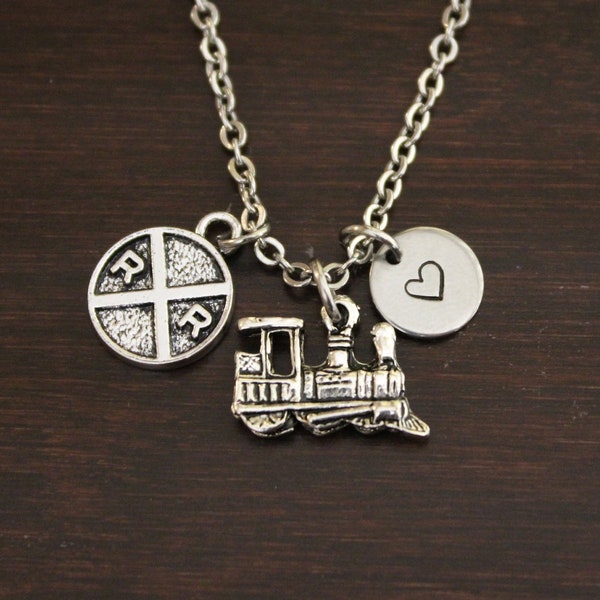 Train Necklace - Railroad Necklace - Train Jewelry - Railroad Jewelry - Train Gift - Railroad Gift - Train Lover - Railroad Lover - I/B/H