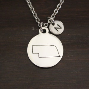 Nebraska Necklace - NE Necklace - Nebraska Jewelry - NE Jewelry - Nebraska Lover-Nebraska State-State Necklace-Home Necklace-US State-I/B/H