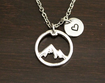 Mountain Necklace - The Mountains Are Calling And I Must Go - Wanderer Jewelry - Wander Necklace - Mountain Jewelry - Mountain Lover-Small