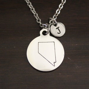 Nevada Necklace - NV Necklace - Nevada Jewelry - NV Jewelry - Nevada Lover-Nevada State-State Necklace-Home Necklace-US State-I/B/H