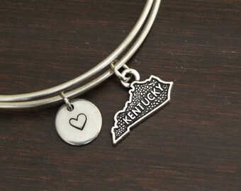 Kentucky Bangle - Kentucky Jewelry - Kentucky Lover - KY Bangle - KY Jewelry - Home - State Bangle - State Jewelry-US State Bangle - I/B/H