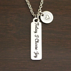 Today I Choose Joy Necklace -Choose Joy Jewelry - Motivational Necklace - Inspiration - Find Joy Charm Gift - Life is a Beautiful Ride-I/B/H
