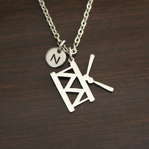 Drum Necklace - Drum Jewelry - Drum Lover - Drummer Gift - Music Teacher Gift - Band Leader Gift - Band Necklace - Band Jewelry - I/B/H