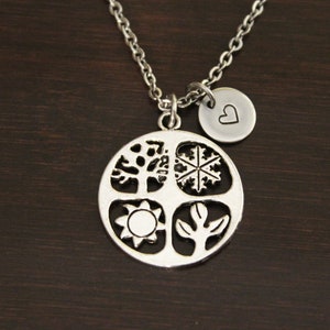 Seasons Necklace - Seasons Jewelry - 4 Seasons Necklace - Seasons Lover - Nature Necklace - Outdoors Lover Necklace - Forest Necklace -I/B/H