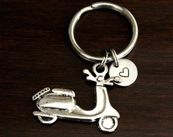 Scooter Key Ring/ Keychain / Zipper Pull - Bike Lover - Scooter Lover - Motorized Scooter Keychain - Scooter Purse Charm-First Scooter-I/B/H