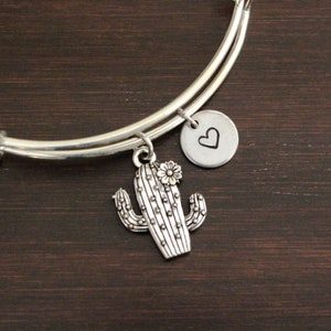 Cactus Bangle Bracelet - Cactus Jewelry - Cactus Gift - Desert Gift - Western Bangle - Cacti Bangle  - Succulent Plant Bangle - I/B/H