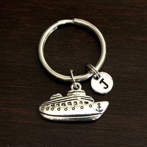 Cruise Ship Key Ring/ Keychain / Zipper Pull - Cruise Lover - Captain Keychain - Sailor Keychain - Boat - Yacht - Fancy Boat - I/B/H No H