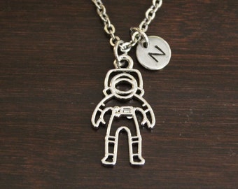 Astronaut Necklace -Astronaut Jewelry - Outer Space Jewelry - Outer Space Lover - Astronaut Gift - Night Sky Lover - Moon Lover Gift - I/B/H