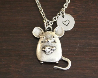 Mouse Necklace - Mouse Gift - Mouse Lover - Mouse Jewelry - Rat Necklace - Rat Gift - Rat Lover - Rat Jewelry - Rodent Necklace - I/B/H